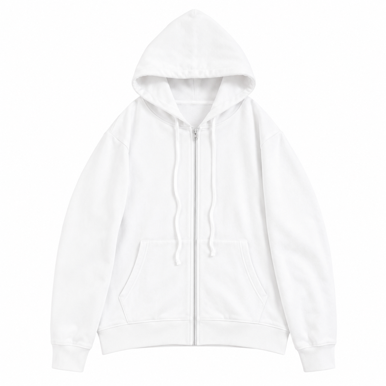 WHITE ZIP UP 327