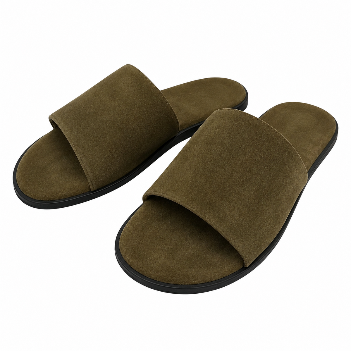 KHAKI FUZZY SLIDES 594