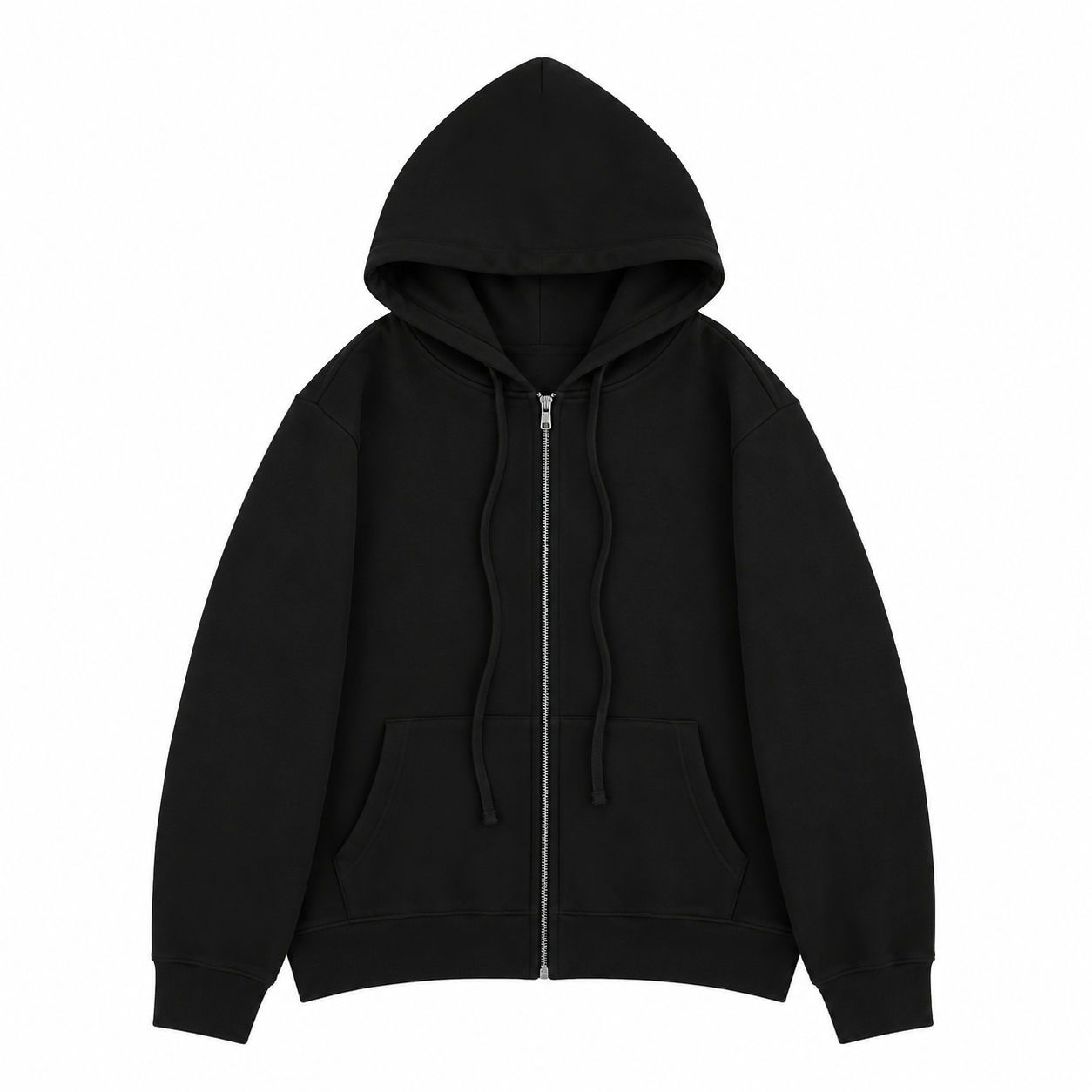 BLACK ZIP UP 327