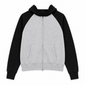 GREY BLACK ZIP UP 509