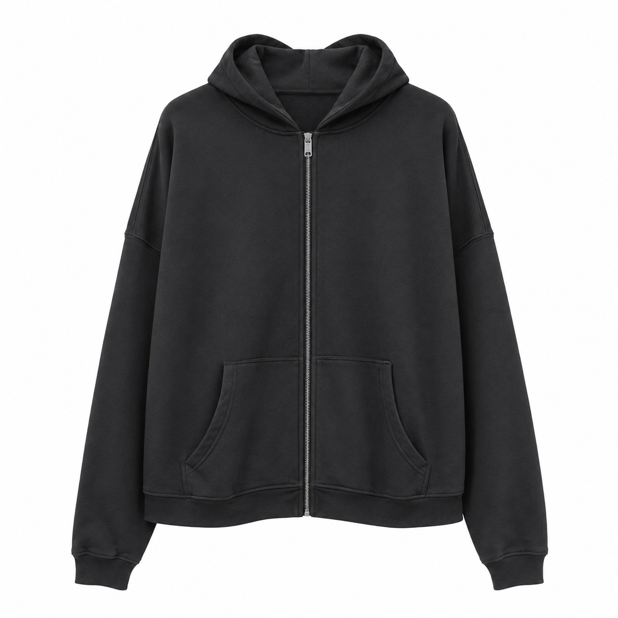 BLACK ZIP UP 529