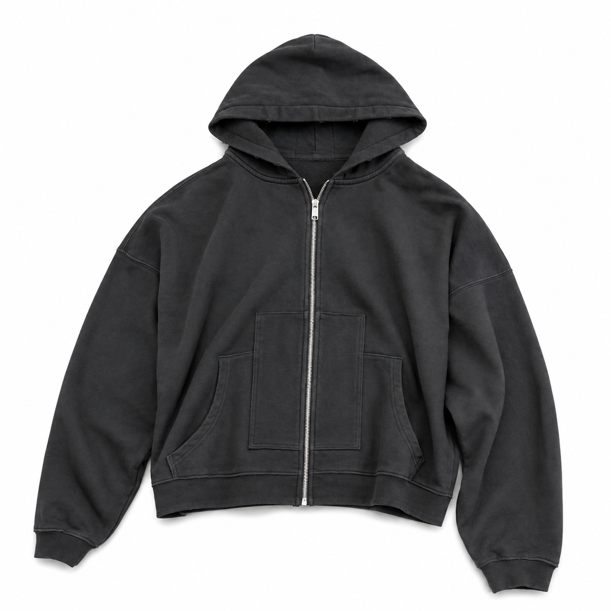 BLACK ZIP UP 534