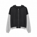 BLACK ZIP UP 537