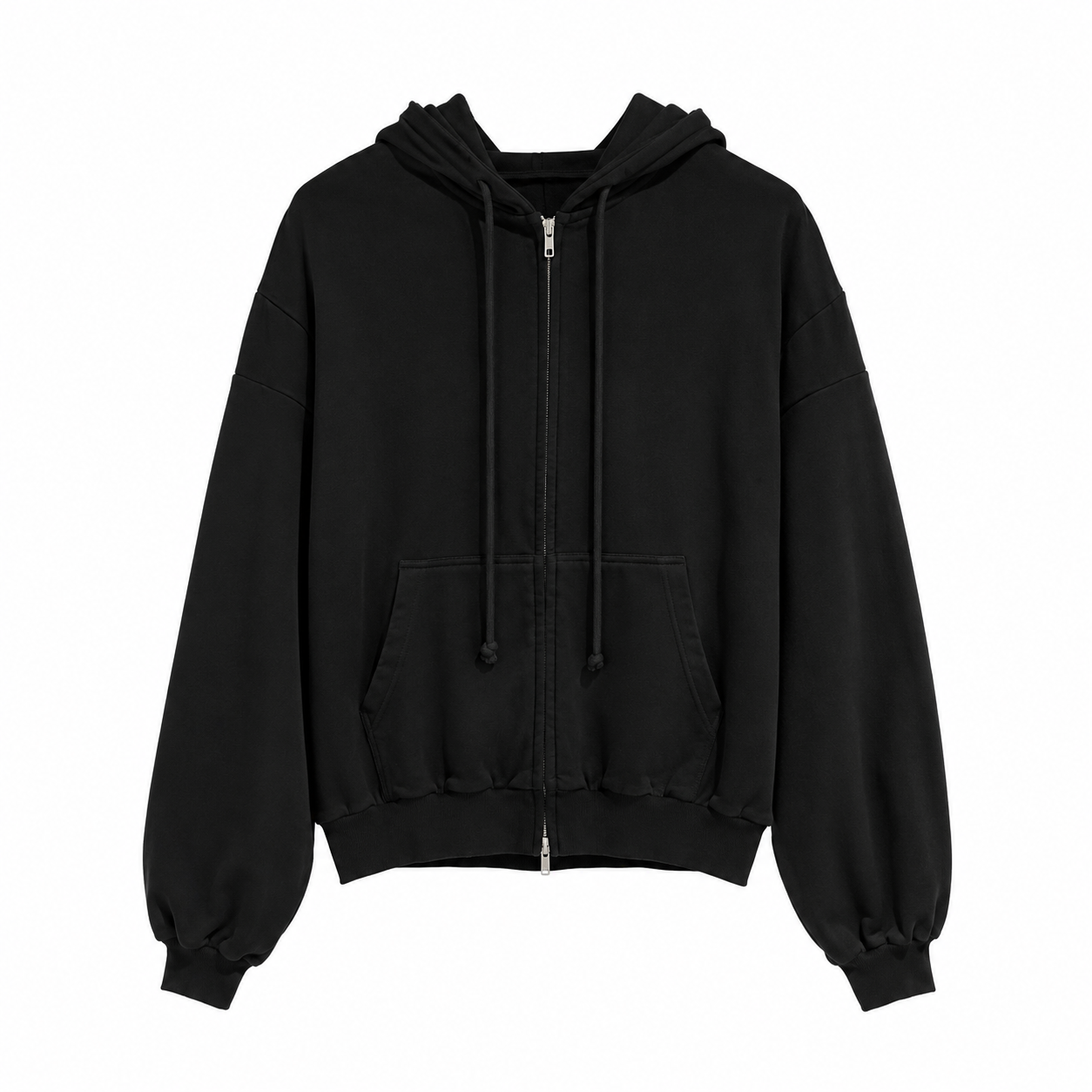 BLACK ZIP UP 538
